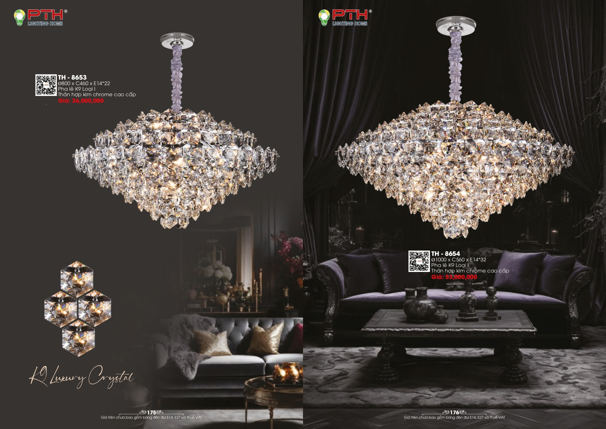 Bảng giá đèn trang trí PTH Lighting Home 2026